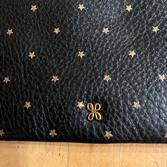 Hobo large wristlet dark blue leather with tiny gold stars 
wristlet 10.5” x 7” - Picture 4 of 7